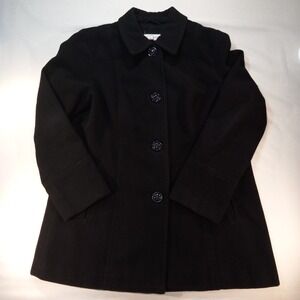 Liz Claiborne Women's Black Peacoat Jacket XL – Good Condition